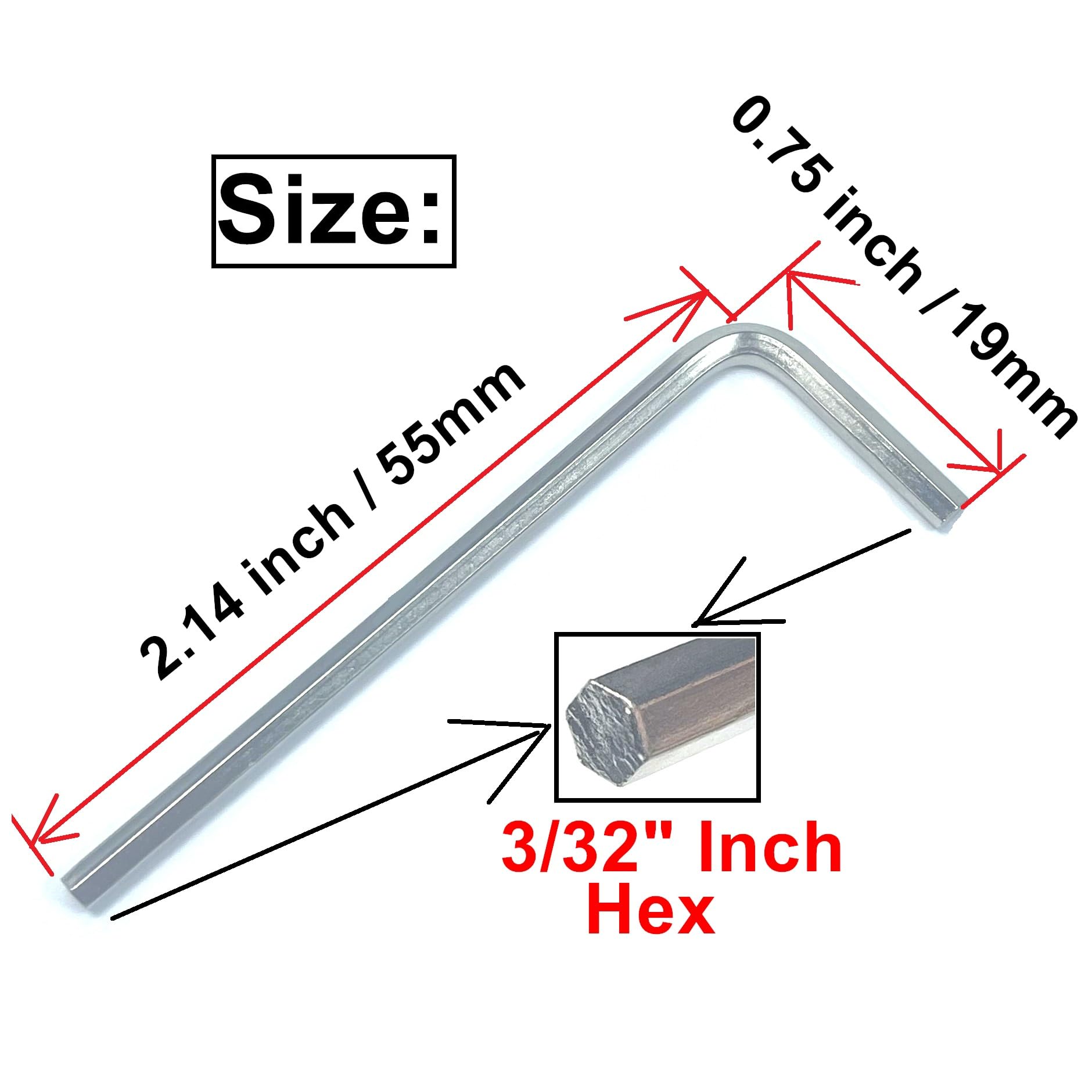 Amazon | ZDingTech 3/32アレンレンチセット 10個 3/32インチ