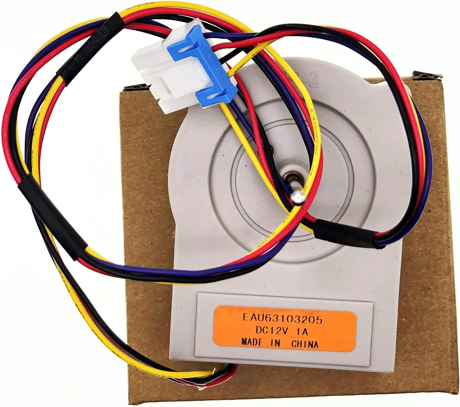 EAU63103205 Refrigerator Condenser Fan Motor, Fit for LG Refrigerators 73132 73133 LFXS24623B Replaces : 4509125 AP6235484 PS12080243 EAP12080243, DC 12V 4-Pin Fan Motor