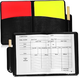 Kisangel 2 Set Portable Referee Wallet with Soccer Cards Score and Pencil for Football Volleyball and Sports Refereeing Convenient Reusable and Versatile Referee Tools