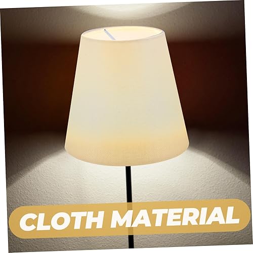 Miniatura 5 de Pantalla de lámpara de tela con clip en pantalla de lámpara de barril pequeño para lámpara de mesa, lámpara colgante de piso, color beige