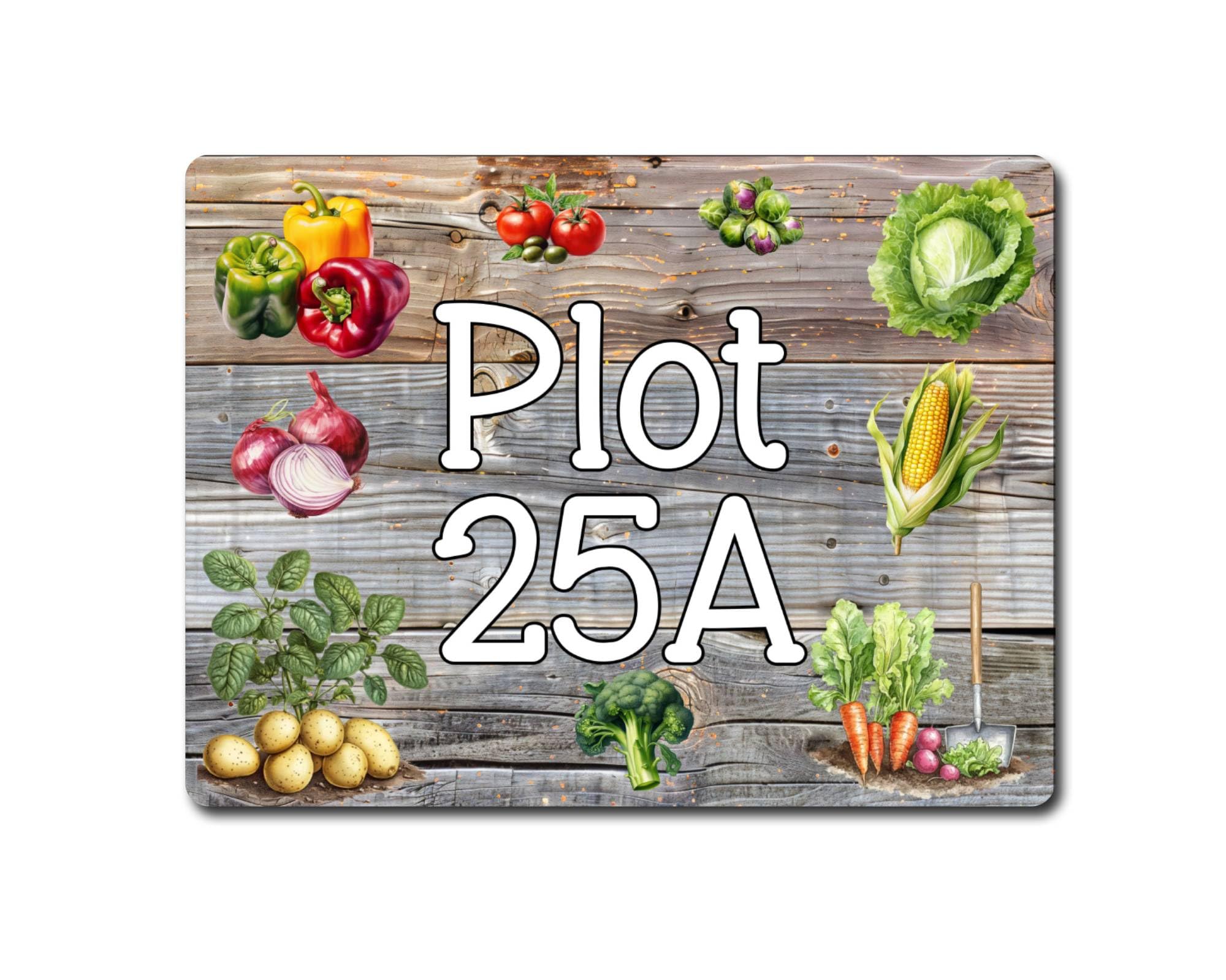 Decalarama Personalised Allotment Metal Sign Gift – Any Plot Number - Cute Fun Garden Novelty Aluminium Present