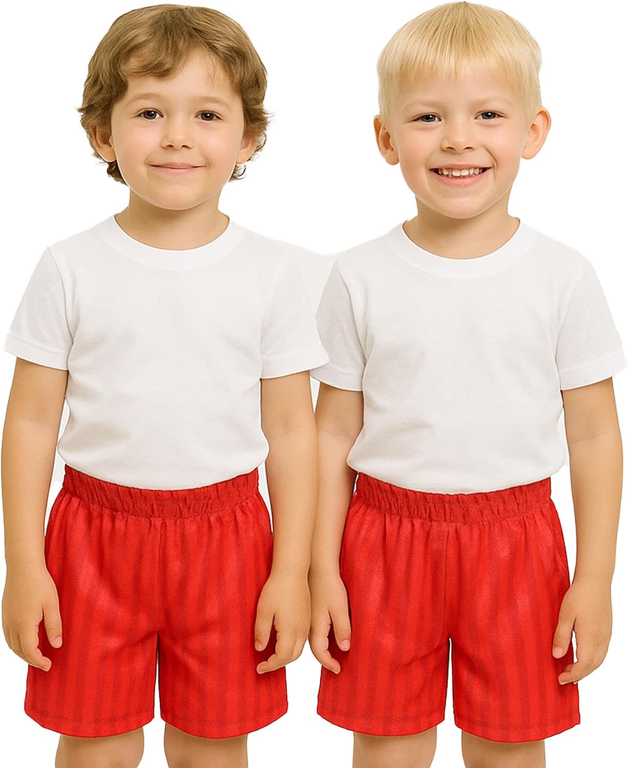 A2Z 4 Kids Girls Boys Shadow Stripe PE Shorts Sports Pack of 2 Football Gym School Shorts Children Sportswear Age 2-13 Years
