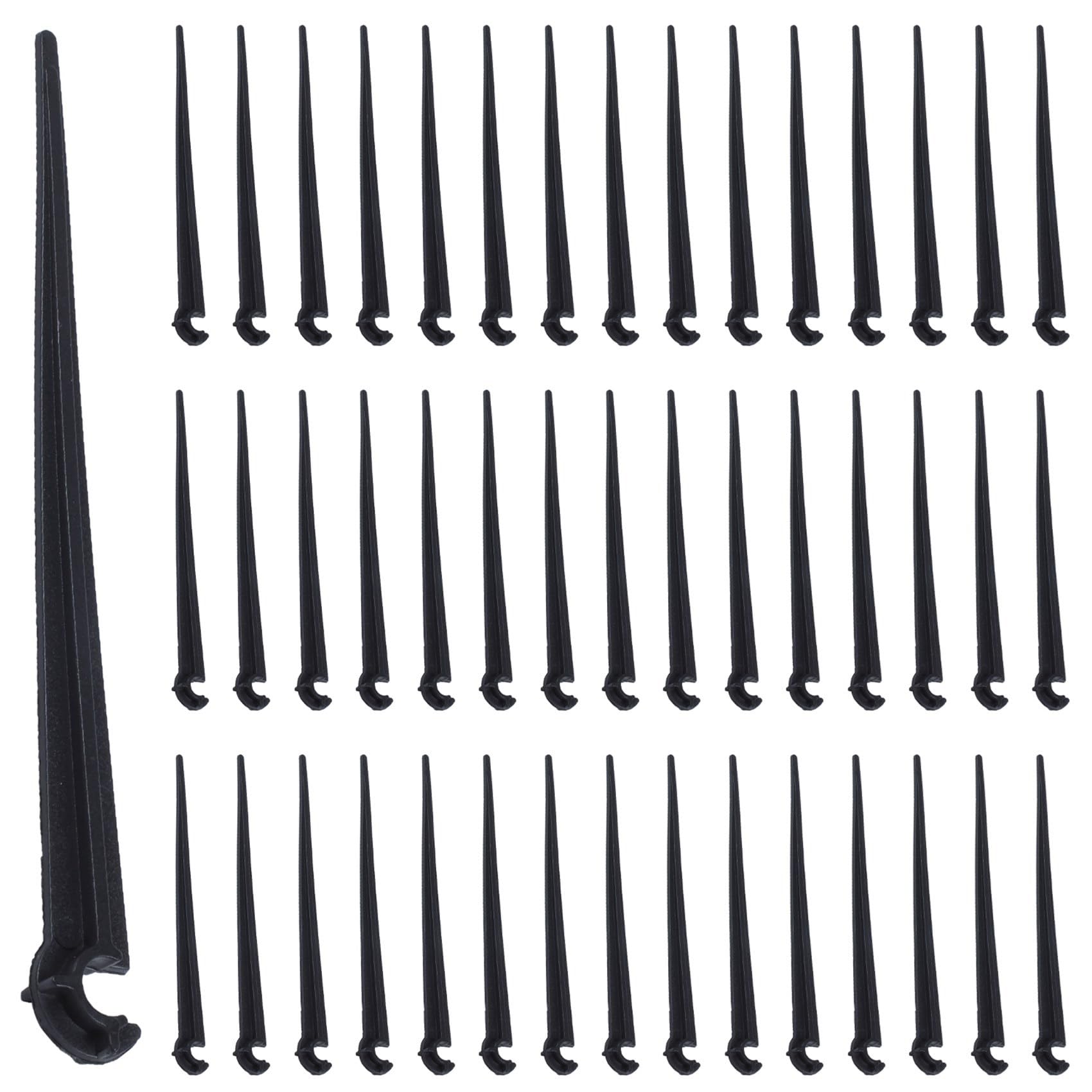 Jnchdghwa Black 250Pcs C-Shaped Garden 4 / 7Mm Drip Irrigation Pipe Bracket Bracket Fixed Rod Drip Irrigation Irrigation Fittings