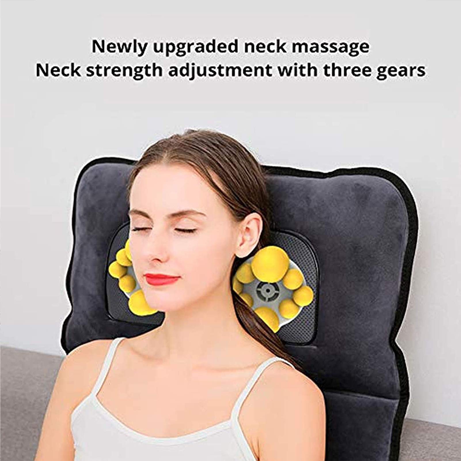 Tappetino massaggiante riscaldato per Tutto Il Corpo in Memory Foam con 9 modalità e Riscaldamento, Cuscino Vibrante per alleviare Il Dolore al Collo, alla Schiena, alla Vita e alle Gambe