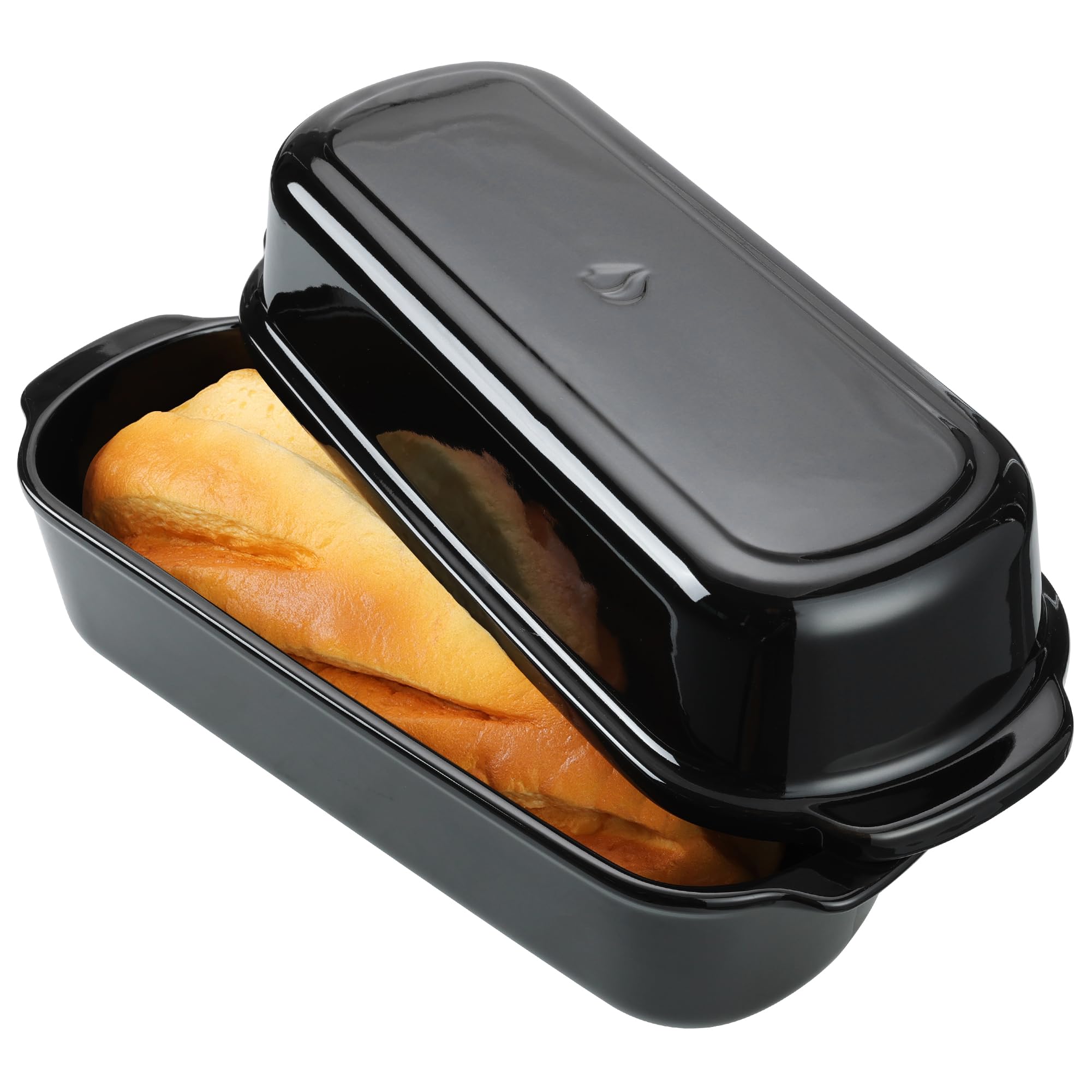 Stampo Pane In Grès Navaris 34x13.5x14cm - Con Coperchio Per Pane E Pizza - Foto 5