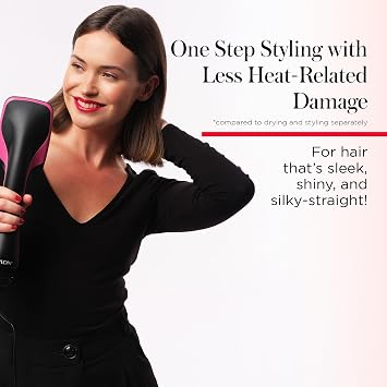 Revlon RVDR5212E Hot air Brush Warm Zwart, Roze 800W 2.5m haarstyler