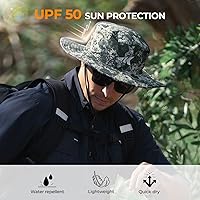 Vista 16 de KastKing Sol Armis UPF 50 Boonie - Sombrero de protección solar, pesca, playa y senderismo, remo, remo, kayak