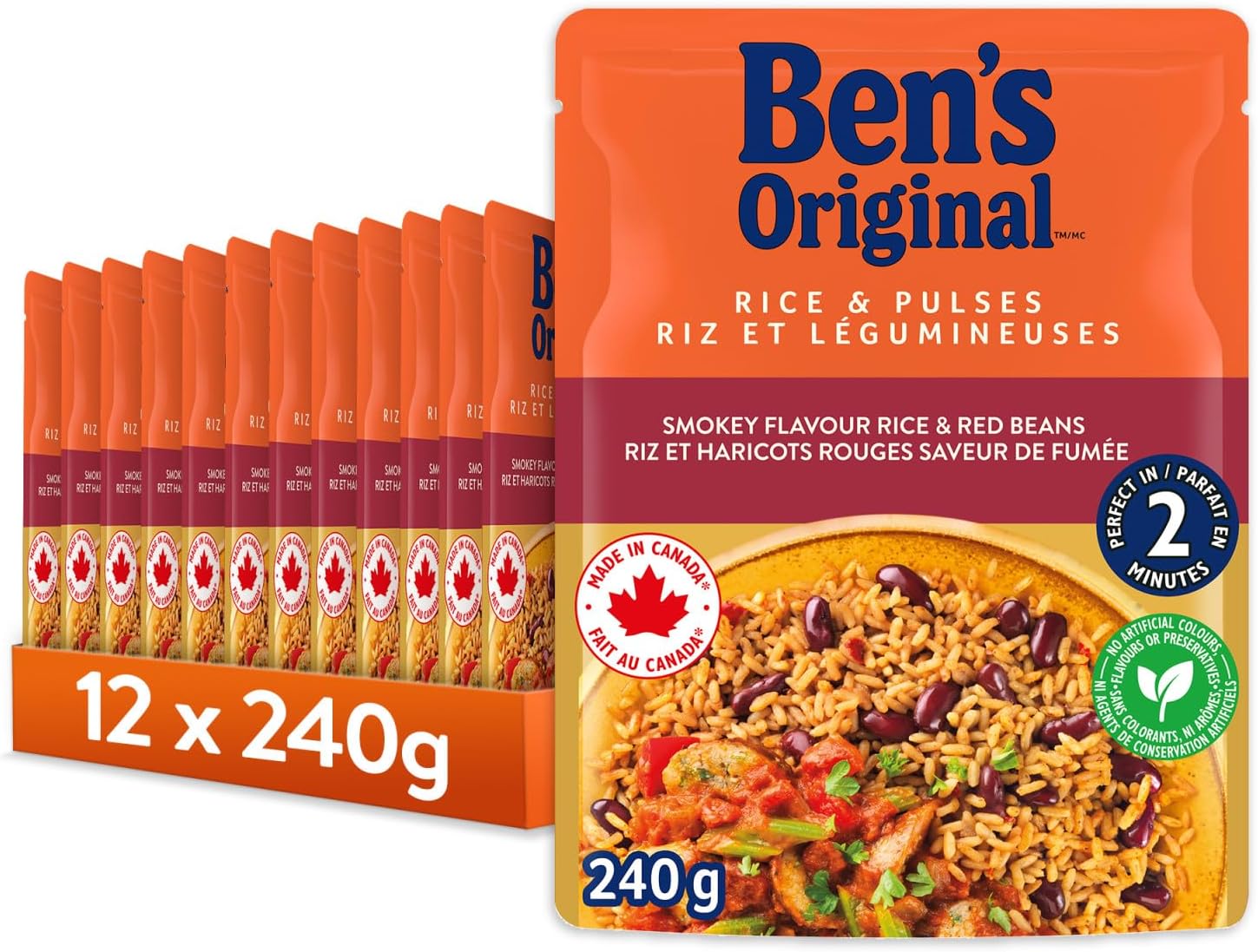 BEN'S ORIGINAL⢠Rice & Pulses Smokey Flavour Red Beans and Rice, 12PK CASE