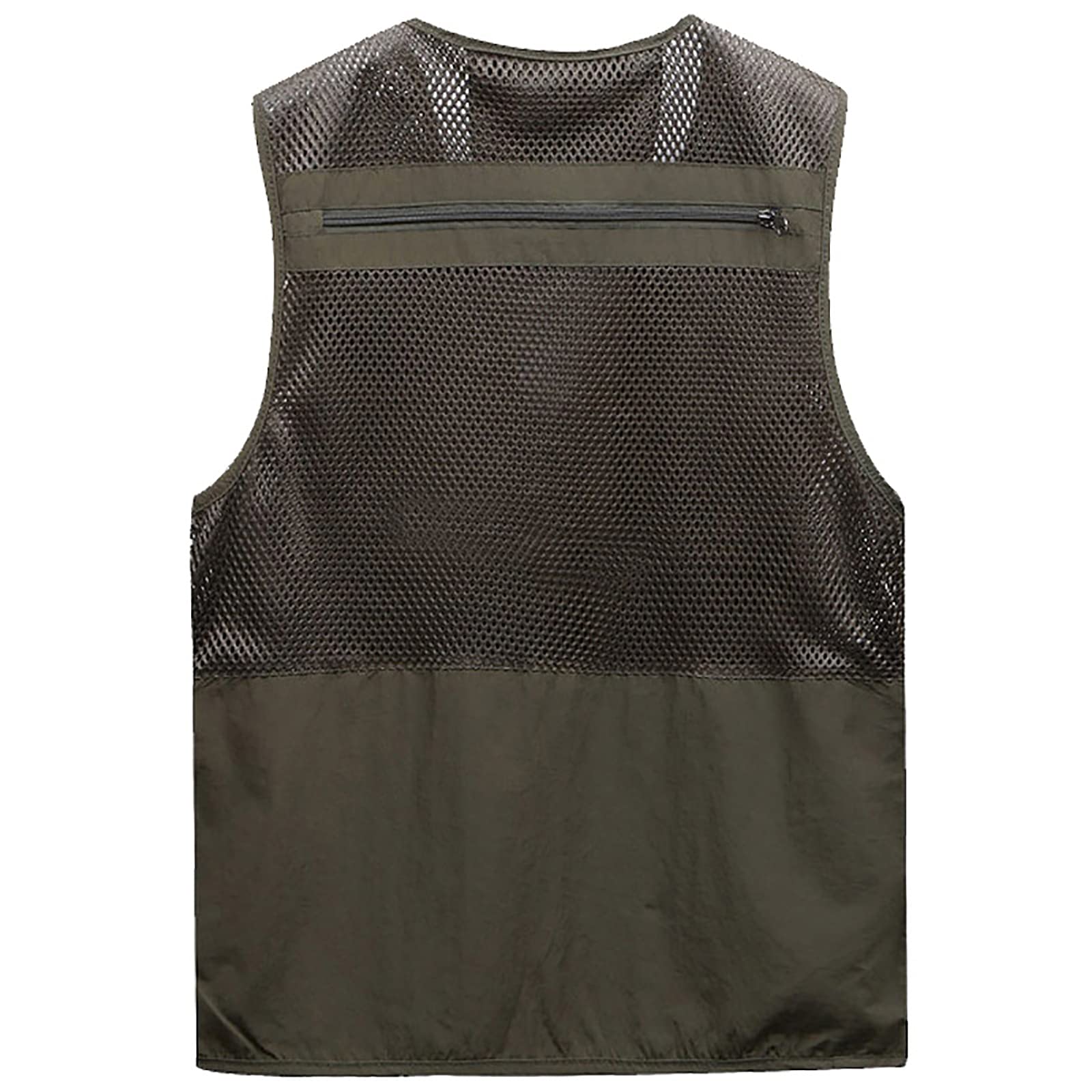 G&F Hombres Chaleco Pesca Multibolsillos Chaleco Cámping Caza Fotografía Chaleco Secado Rápido Verano (Color : Green, Size : 4XL)