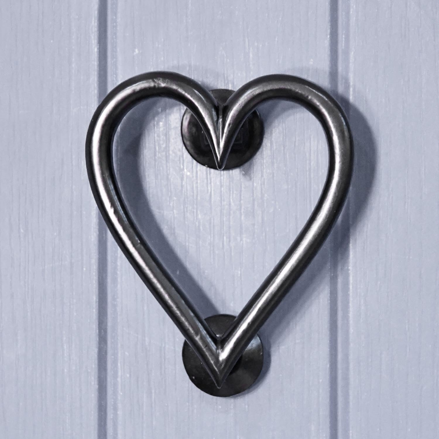 Black Country Metal Works Black Brass Heart Door Knocker
