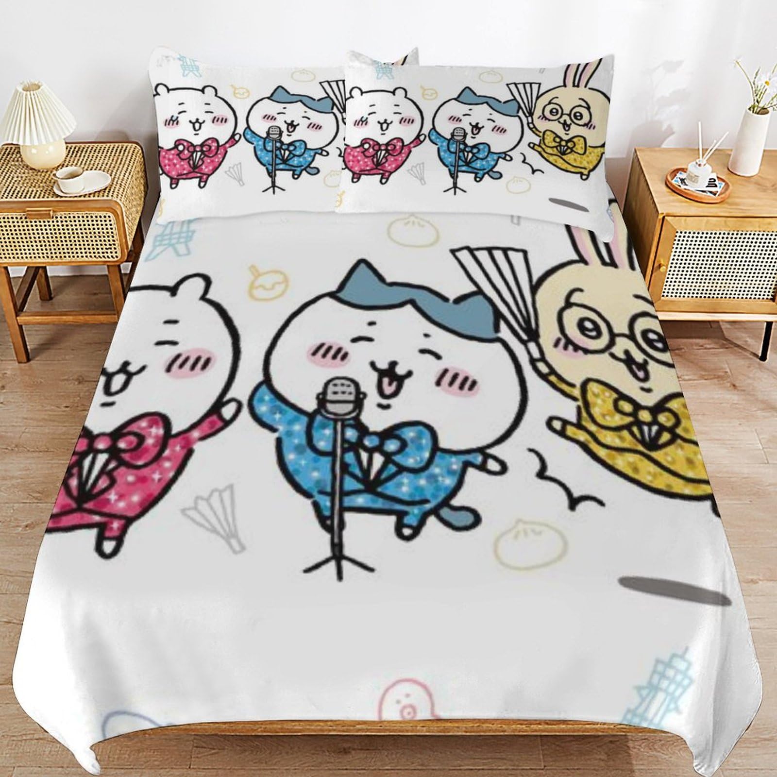 ちいかわ 敷ふとんカバー 3枚セット Amazon｜スリーピースベッド ちいかわ ズンベッドカバー 掛け布団