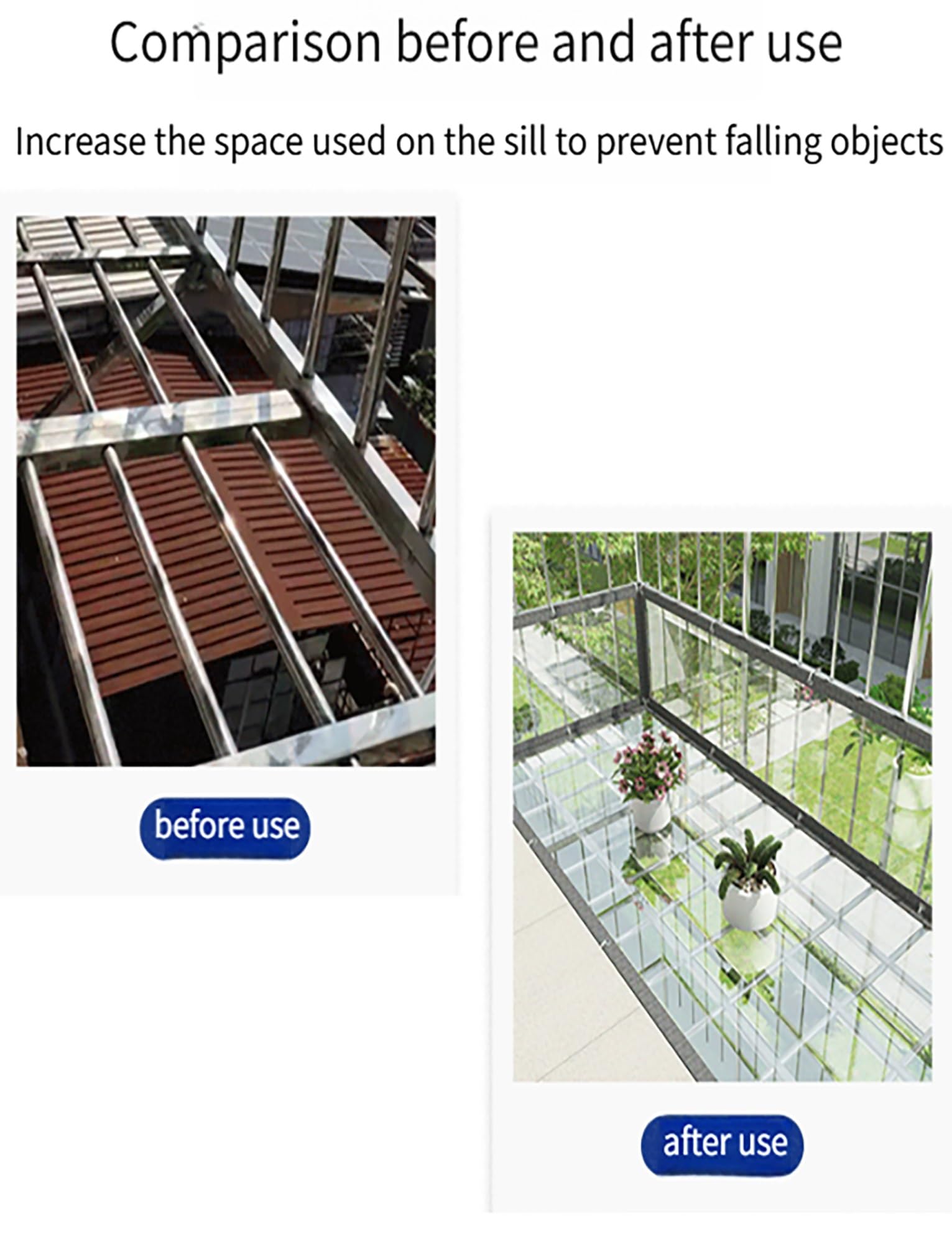 Genérico Panel antirrobo de PVC Transparente for Ventanas, Malla Protectora for Balcones, protección contra la Lluvia y prevención de caídas.(80x300cm/31.5x118.1in)