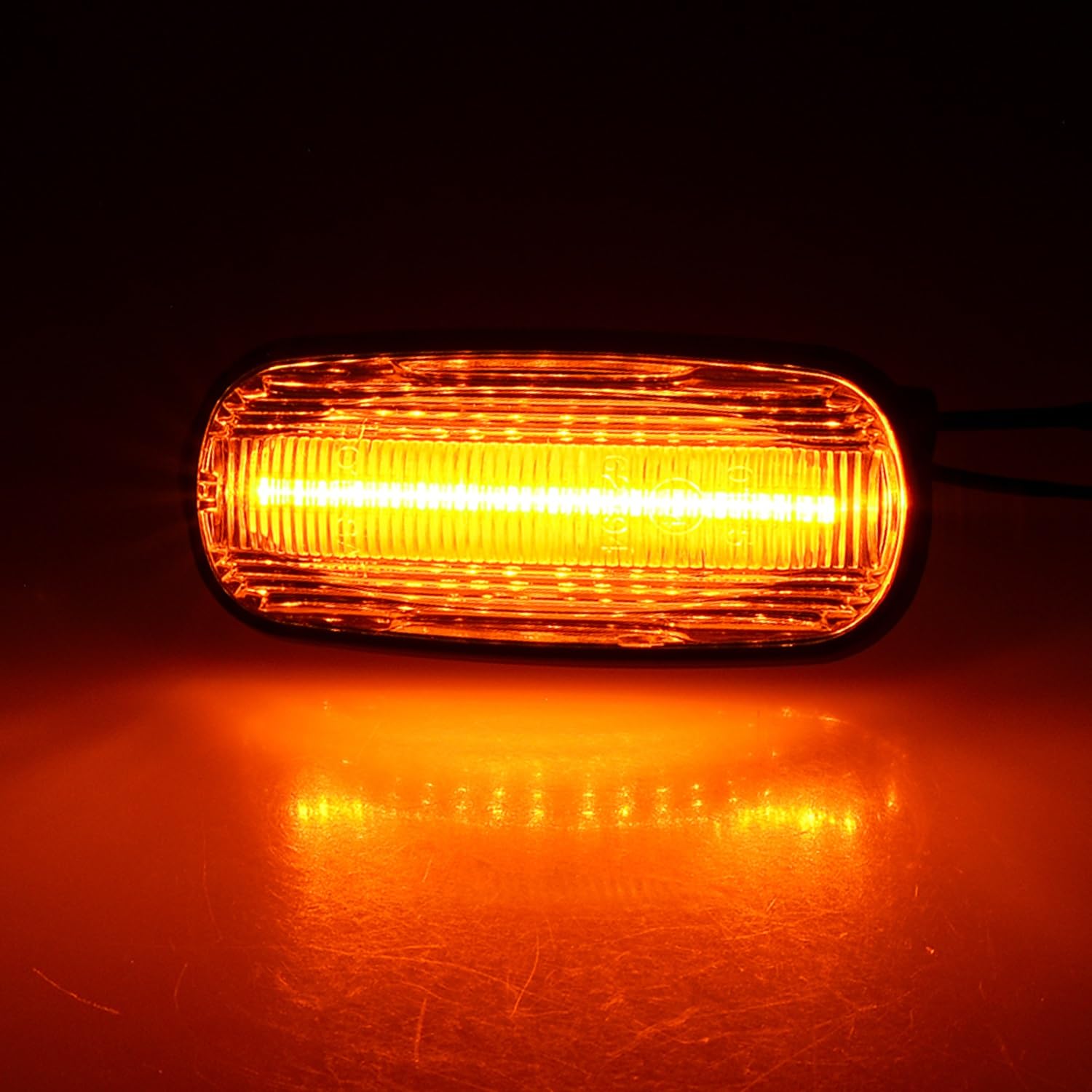 BRANDT Juego de intermitentes laterales LED para guardabarros + cable blanco apto para Land Rover Defender I Td5 Puma L316 Discovery II L318 Freelander I L314 MG ZS ZT ZT-T Rover 45 75