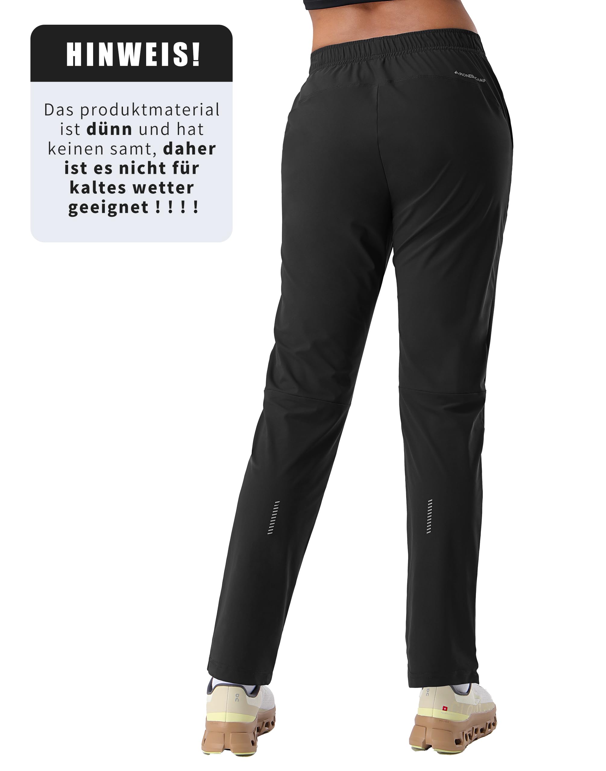 Pioneer Camp Jogginghose Damen Leicht Freizeithose Atmungsaktiv Schnelltrocknend Sporthose UPF50+ mit 3 Taschen
