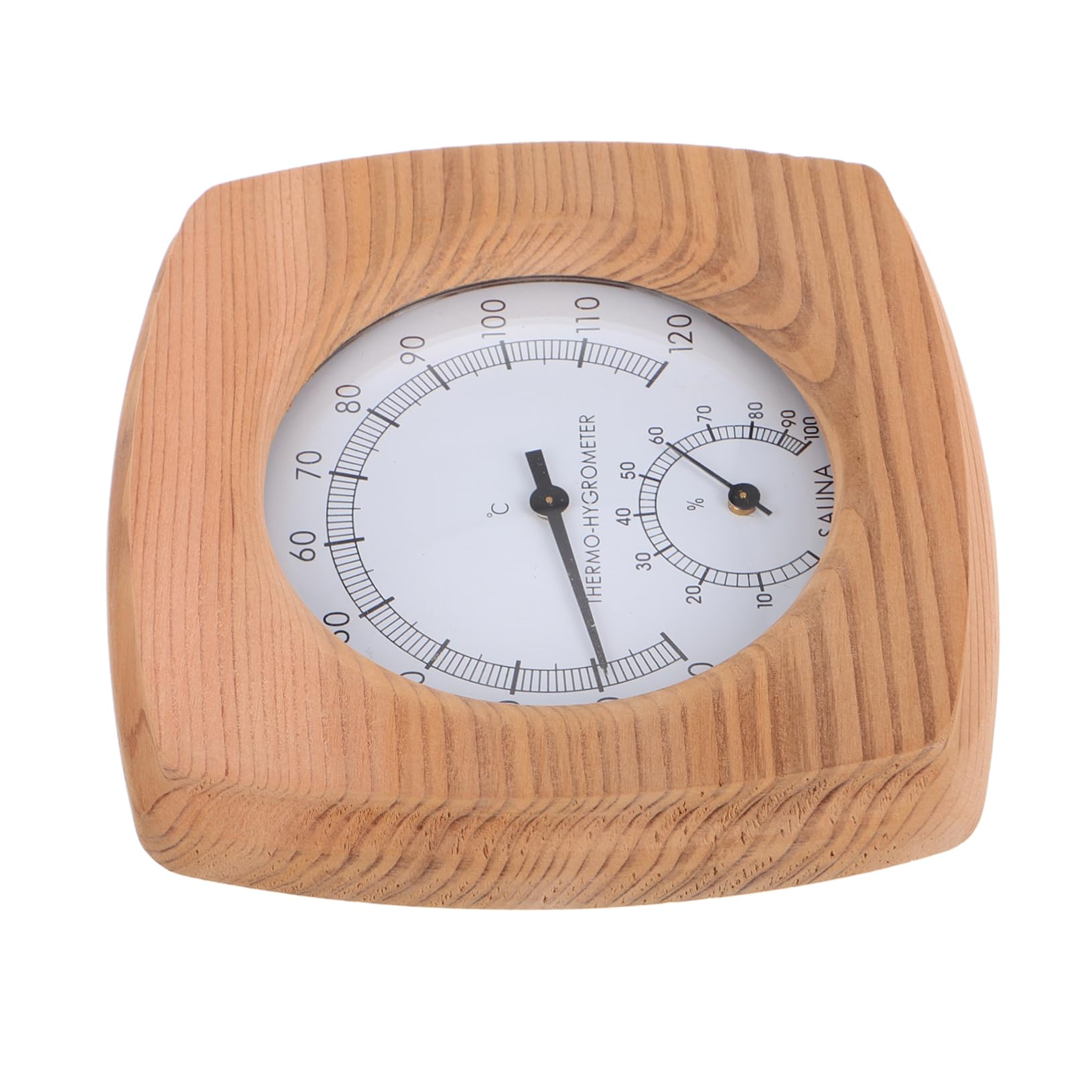 Anneome Holz Sauna Thermometer Hygrometer Präzises Messgerät für Temperatur und Luftfeuchtigkeit für Sauna Badezimmer und Dampfbäder Einfach zu Montieren Wasserfestes Material