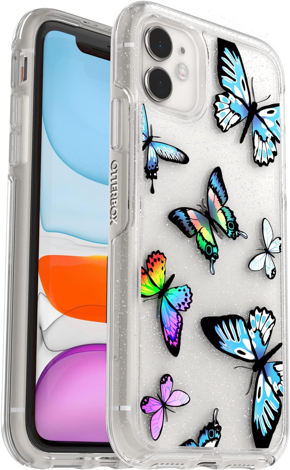 OtterboxSymmetry Clear Case for iPhone 11, Shockproof, Drop proof, Protective Thin Case, 3x Tested to Military Standard, Butterfly