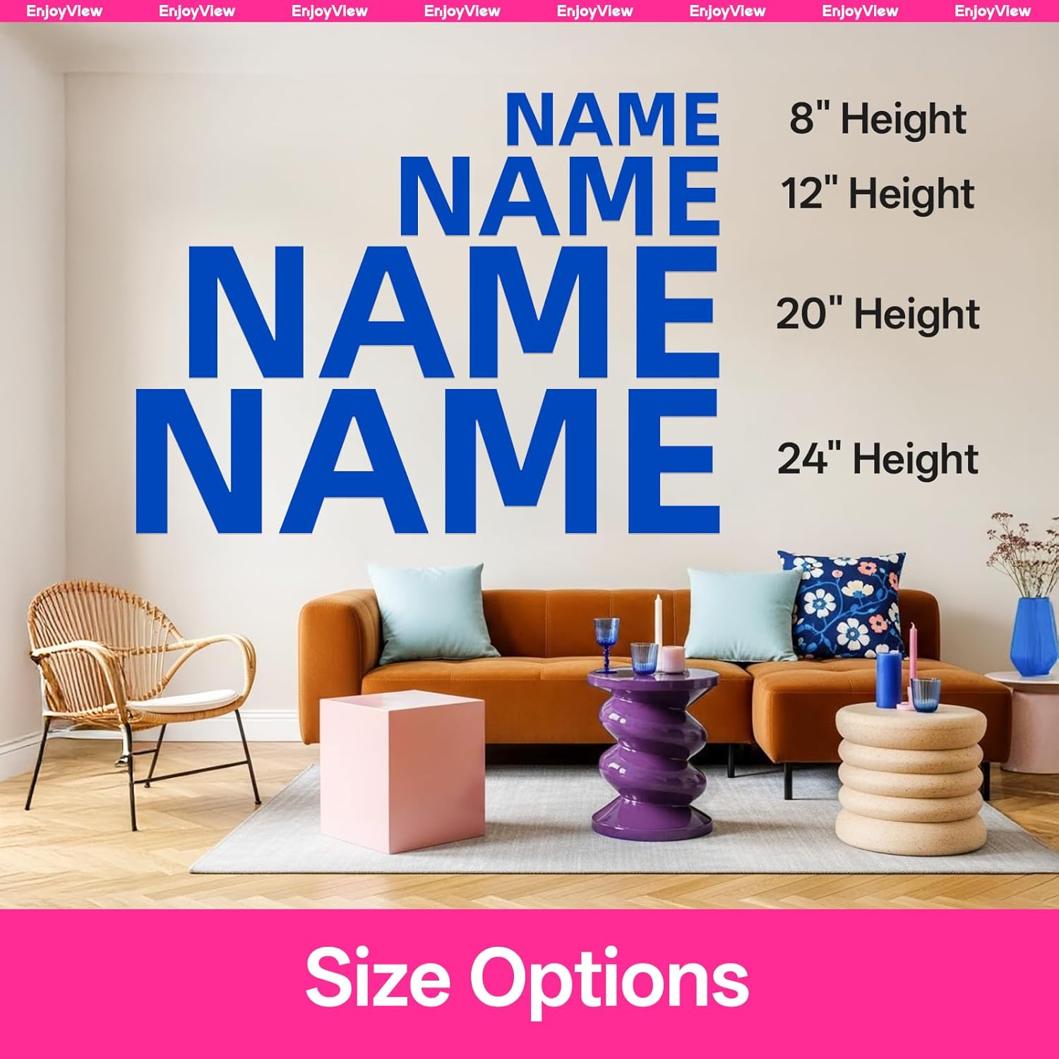 4-24 PCS Custom 24 Inch Cardboard Letters & Numbers for Wall Decor, Large Personalized Decorative Cutout Baby Name Signs for Nursery, Kids Room, Bedroom & Party Decoration