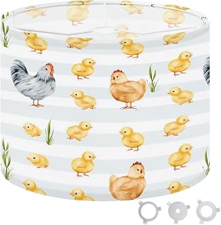 Lamp Shade Seamless cute watercolor birds chicken chick Domestic animals Farm Lampshades for Floor Lamps Table Lamps Large Replacement Linen Lamp Shade Easy Assembly 13"x13"x10"