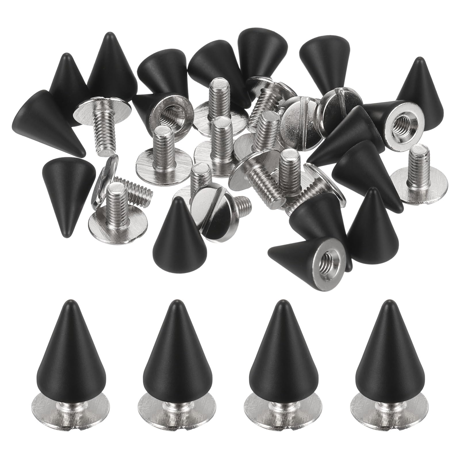 Pointes coniques en laiton durables avec finition noire style alternatif