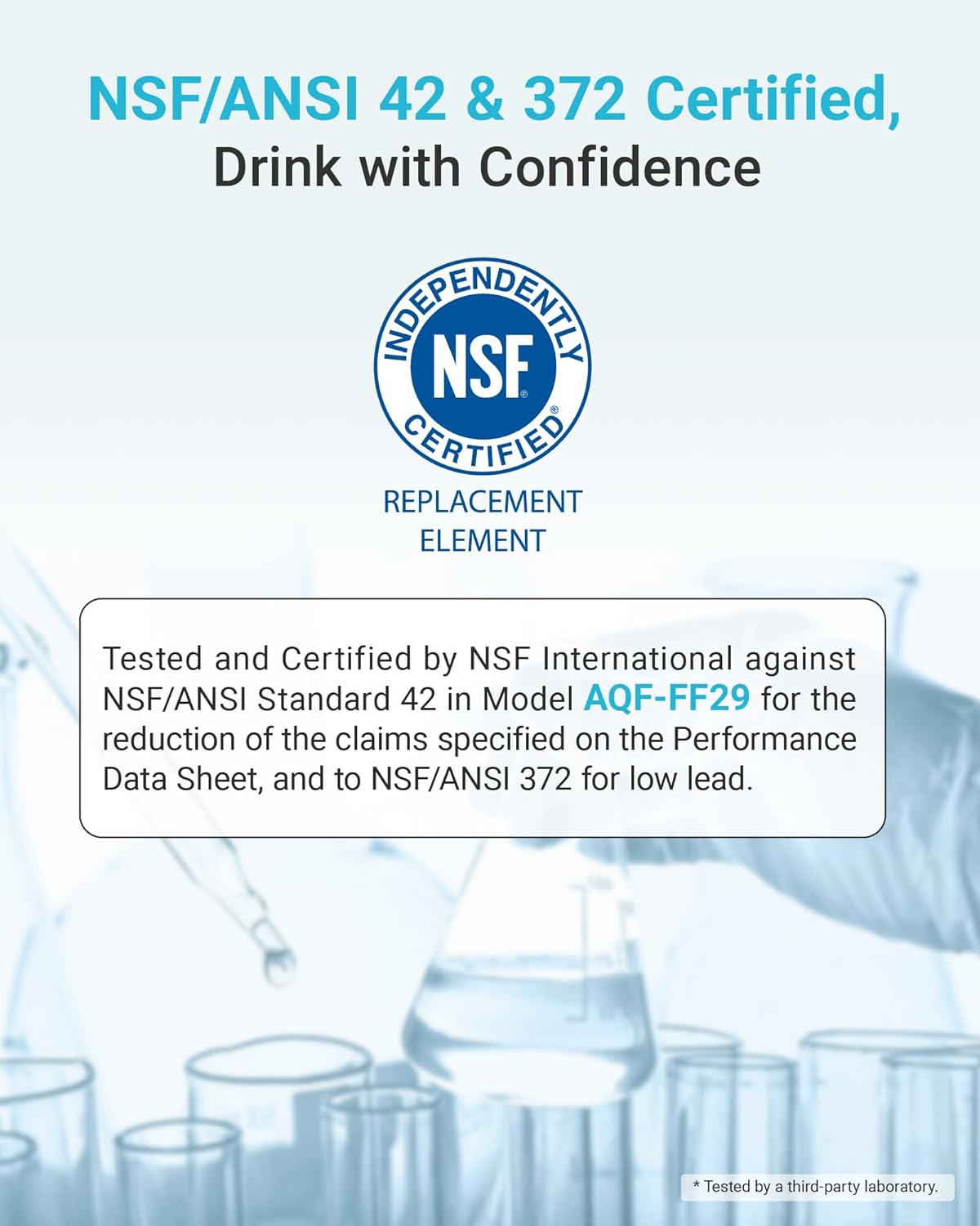 AQUA CREST Replacement for Frigidaire® & Electrolux® WF2CB®, PureSource2®, NGFC 2000, FC100, 1004-42-FA, Kenmore 9916, 469911, 469916 Refrigerator Water Filter, 3 Filters - Image 4
