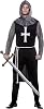 Wicked Costumes Mens Medieval Black Knight Fancy Dress Costume