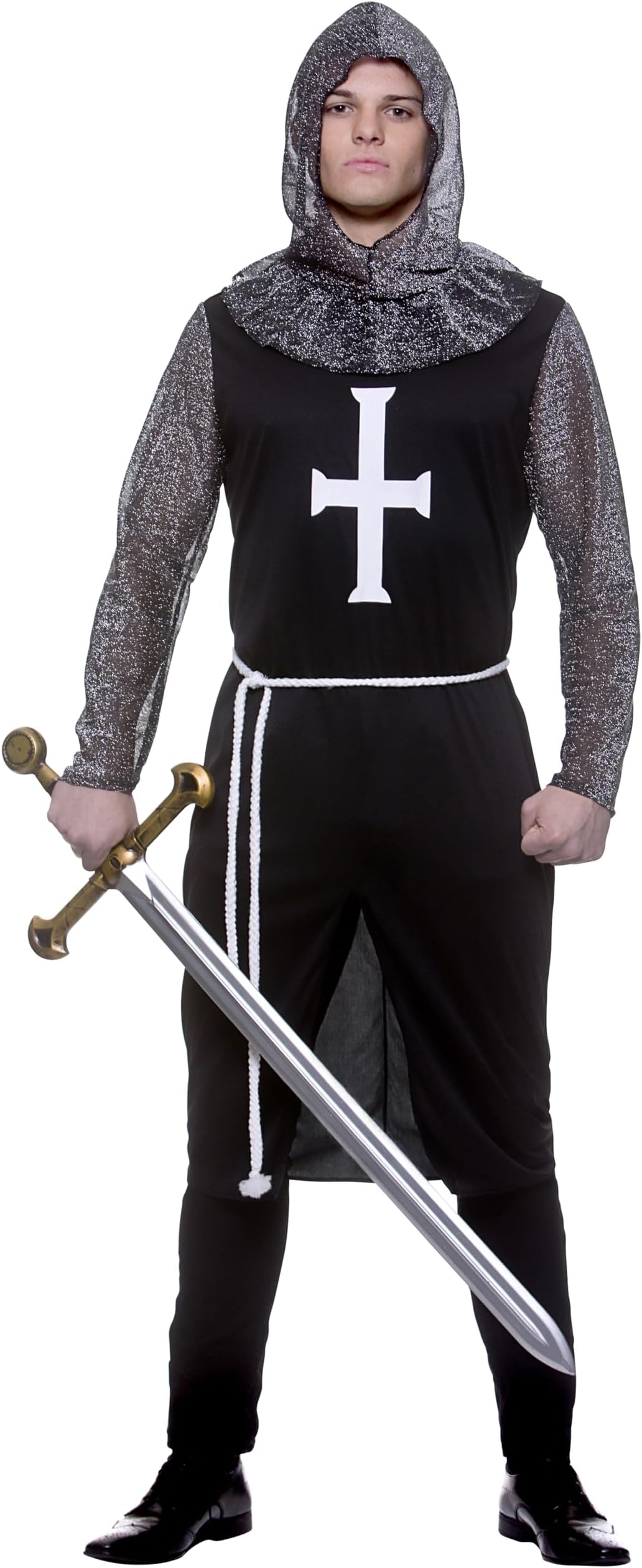 Wicked Costumes Adult Mens Medieval Knight Fancy Dress Costume โ Crusader Warrior Outfit for Halloween, Parties & Events