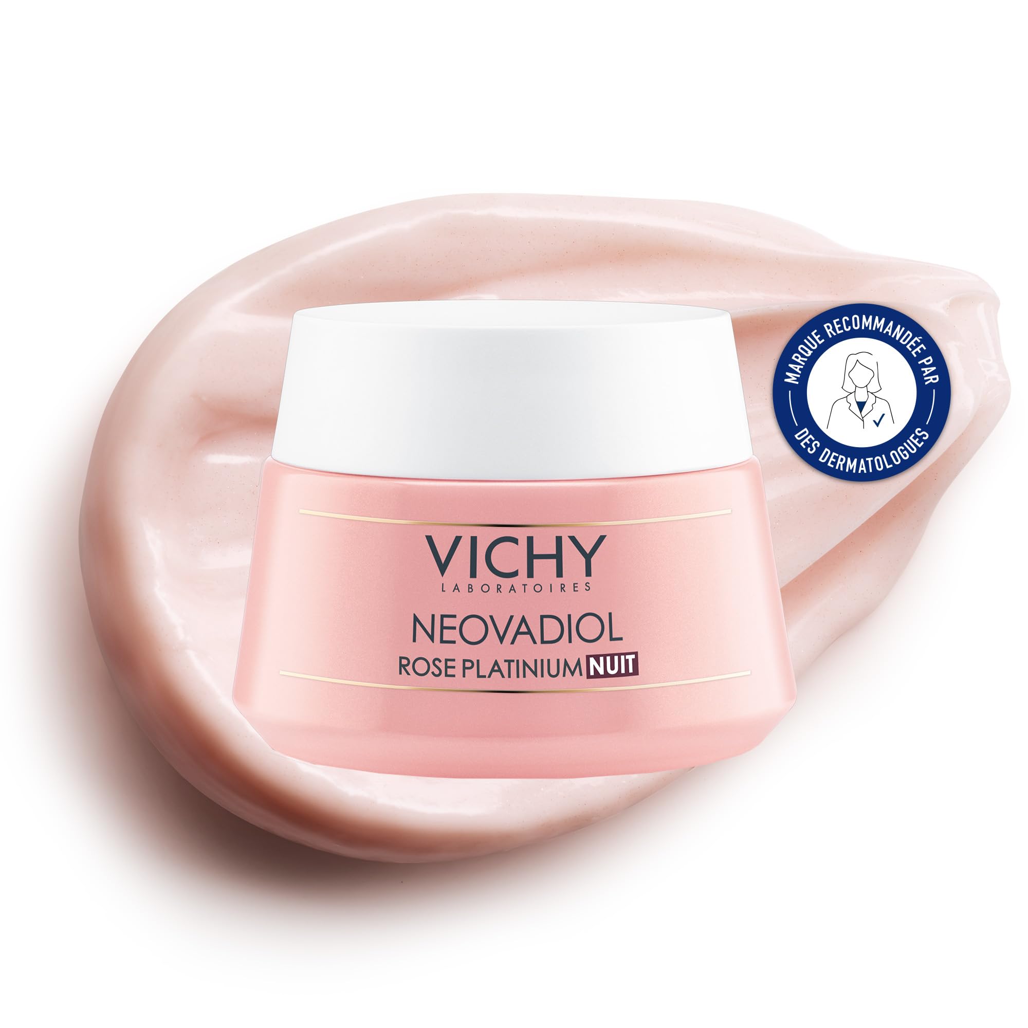 Vichy Neovadiol Rose krem na noc, 50 ml | dojrzała, wrażliwa skóra, regeneruje, ożywia w nocy, łagodzi zmarszczki, drobne linie, wapń, masło karité