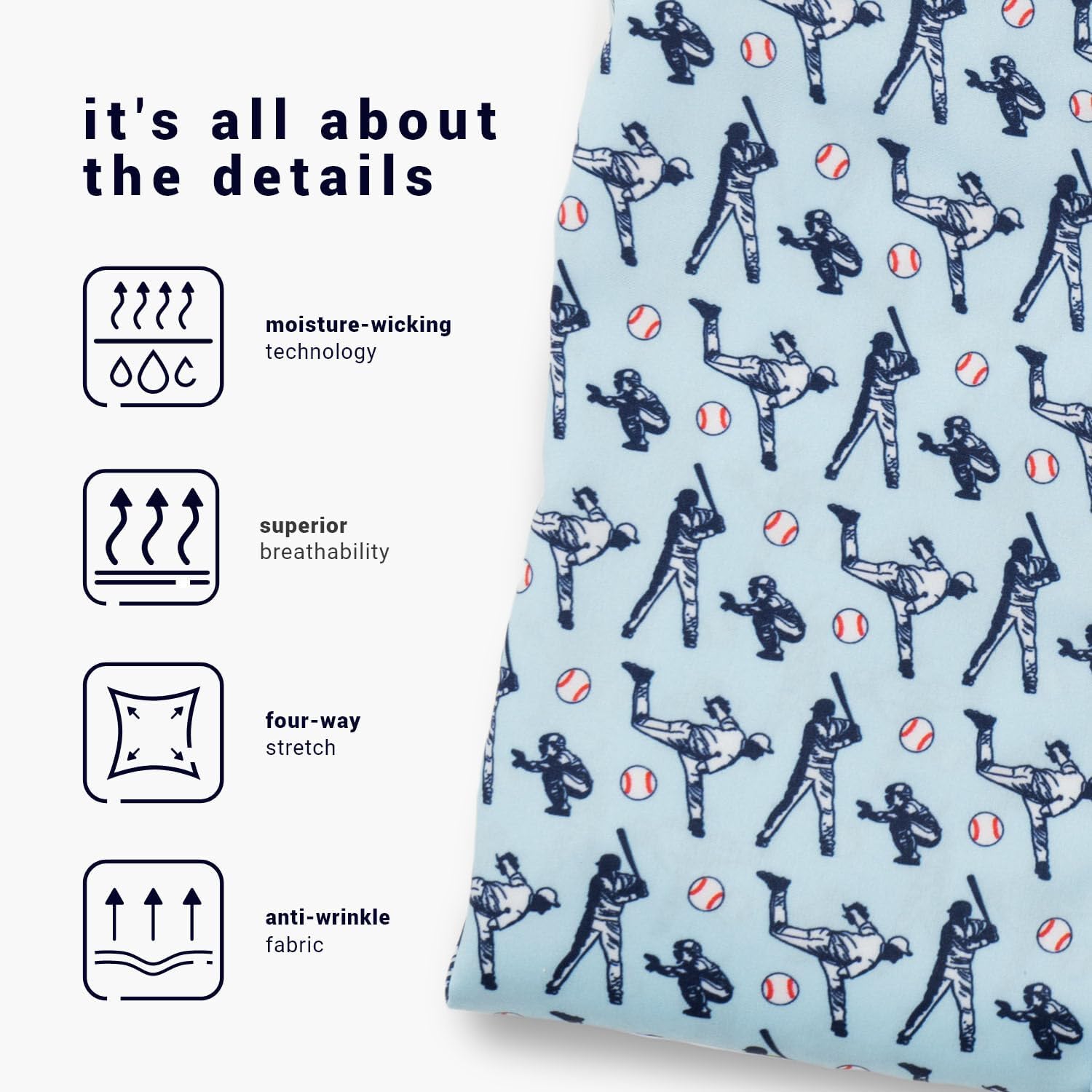 ChalkTalkSPORTS Baseball Short Sleeve Button Down - Performance Baseball Dress Shirt - Youth & Adult Sizes