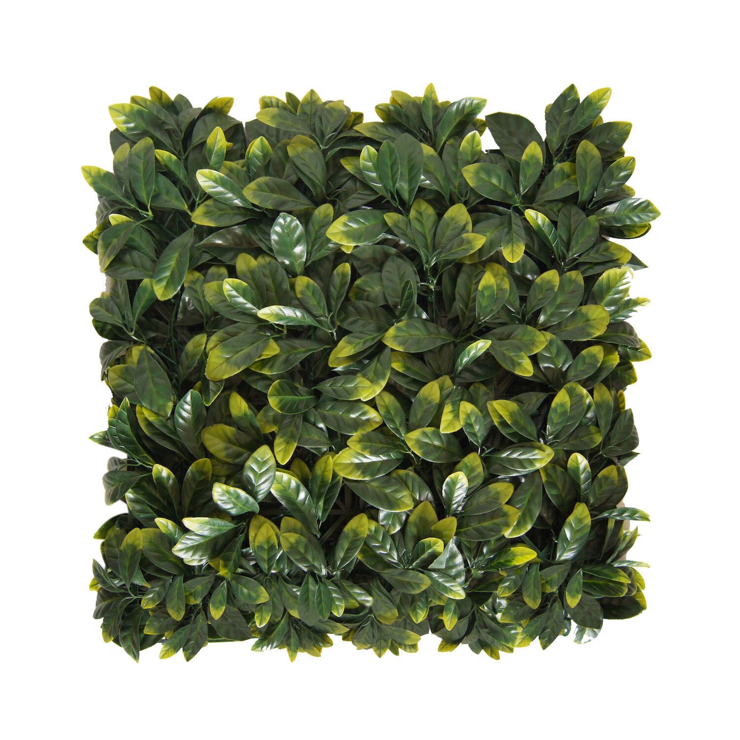 Greensmart Décor Artificial Lemon Leaf 20" x 20" Greenery Mats, Set of 4