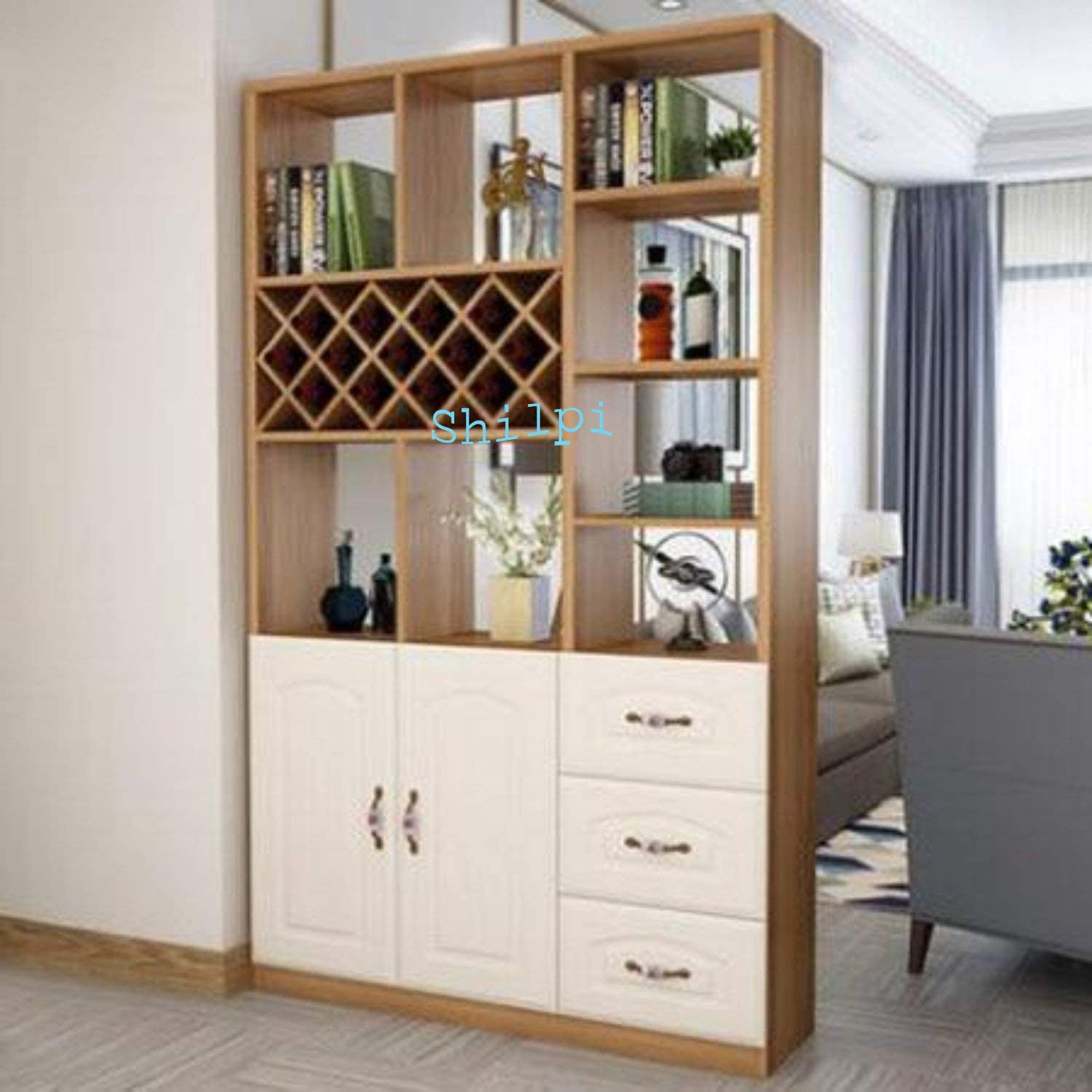 Shilpi Modern Look Display Rack Storage Units Home Décor partition (Style - 4)-image-33