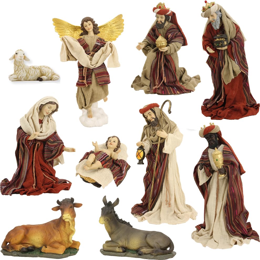 FADEDA 10x Krippenfiguren orientalisch, Ankleidefiguren/Höhe:42...