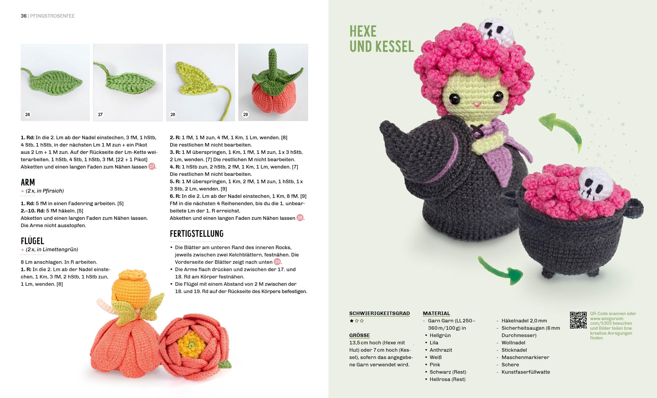Zauberhafte Wende-Amigurumis häkeln mit @chibiscraft: Verwandlungskünstler: Kessel wird Hexe, Frosch zu Prinzessin, Blume wird Fee und weitere magische Wesen zum Staunen | Alle Grundlagen mit Videos