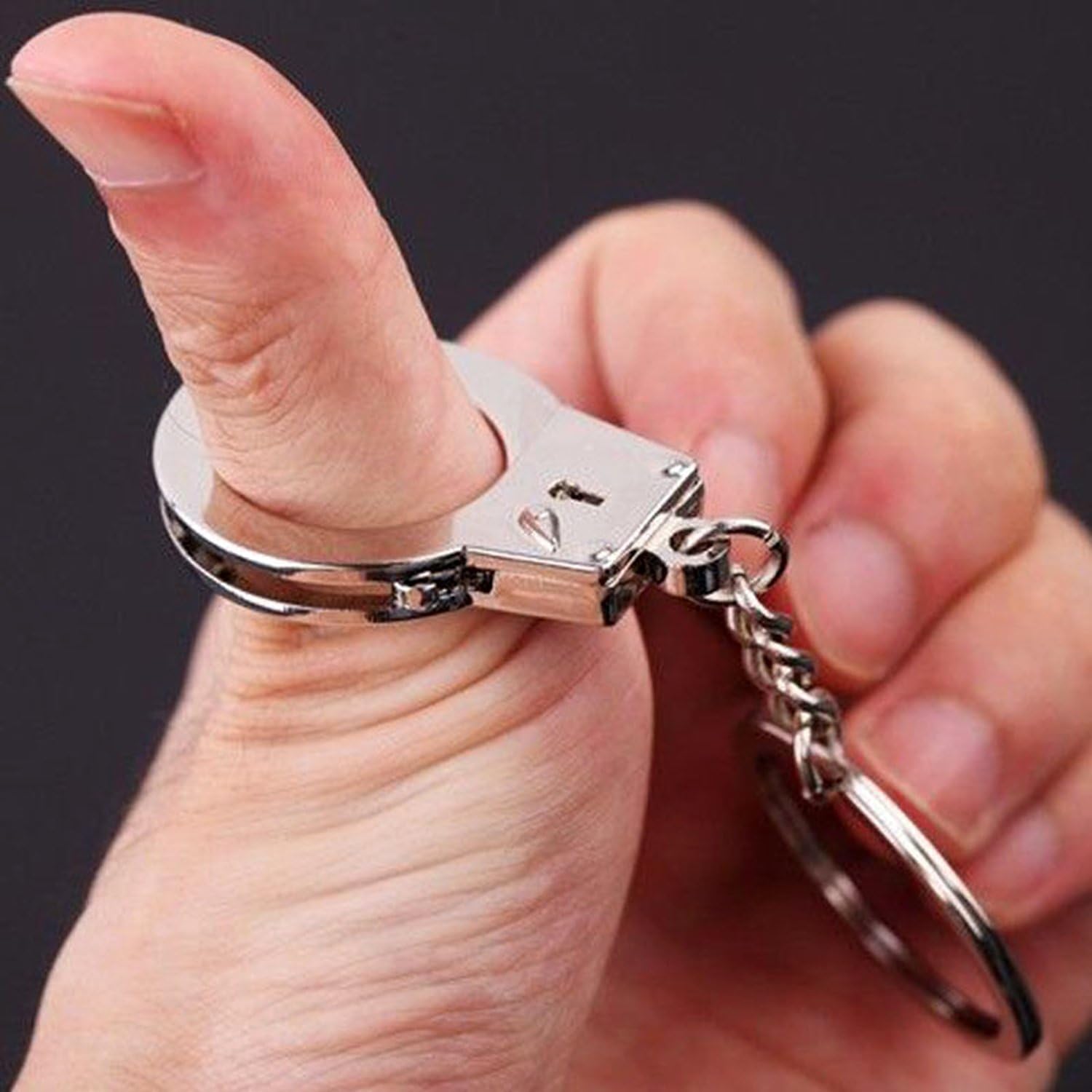 Stylish Keychain Stainless Steel Mini Handcuffs Keychain