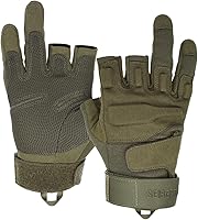 Seibertron Fingerless Tactical Gloves Men Women XXS-XXL: TPR Impact Protection, Anti-Slip for Airsoft Hunting Motorcycle