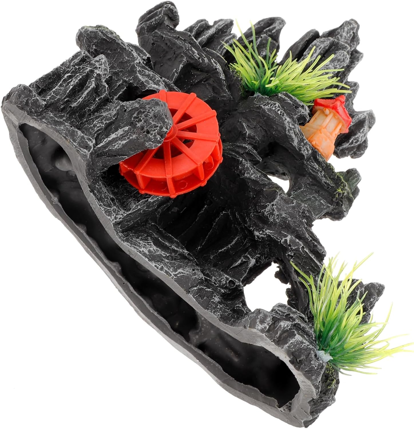 Yardwe 3pcs Aquarium Decoration Fish Tank Rockery Simulation Mountain Ornament for Natural Aquascaping Elegant Resin Hideout for Fish and Shrimp for Home and Office Decor
