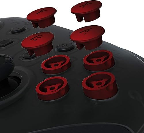 eXtremeRate ABXY - Botones intercambiables de color rojo escarlata para Nintendo Switch Pro Controller, repuesto ABXY para controlador NS Pro,