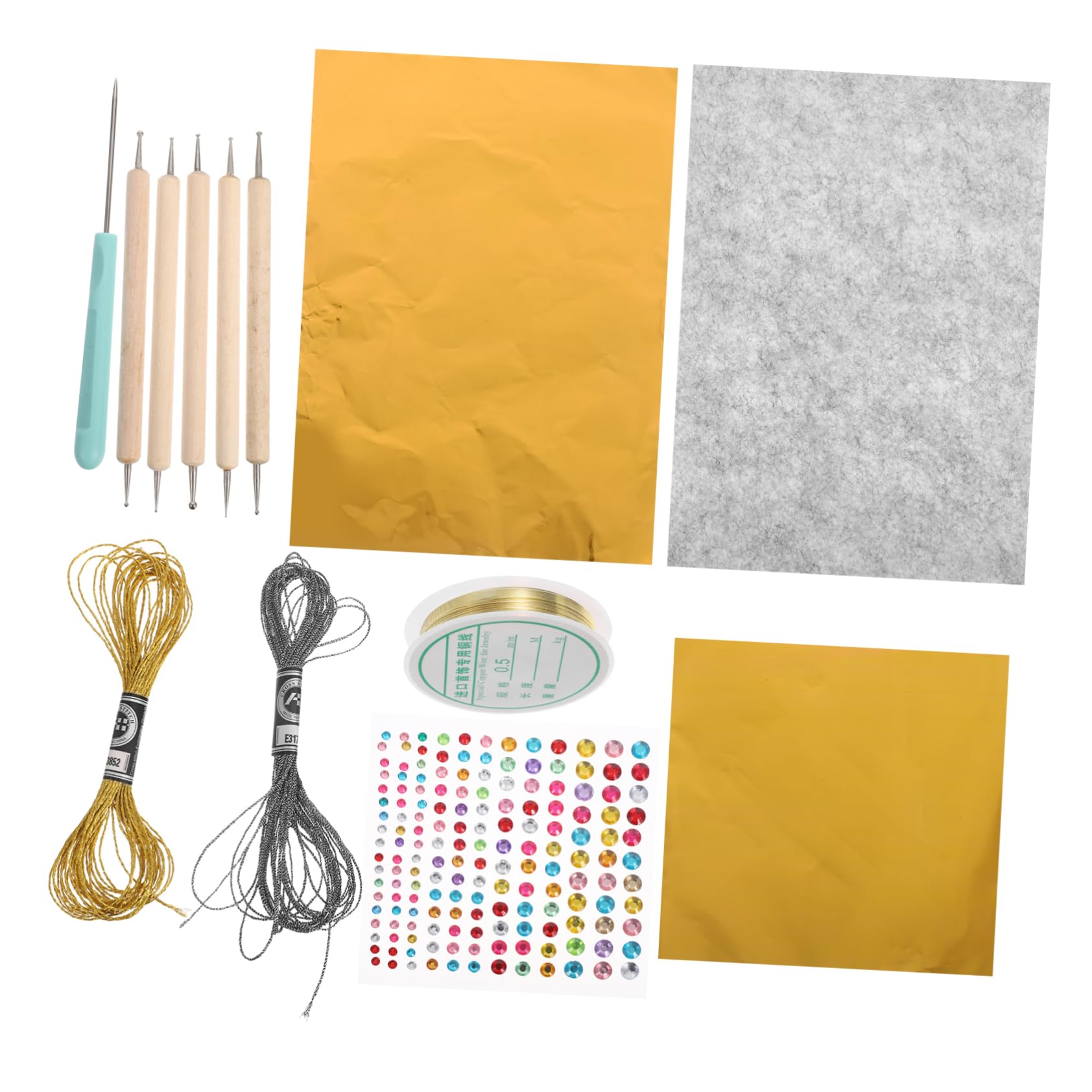 Hojas Metálico Dorado de para Manualidades Resina y Scrapbooking Láminas para Decoración Navideña y Uñas Accesorios para Proyectos