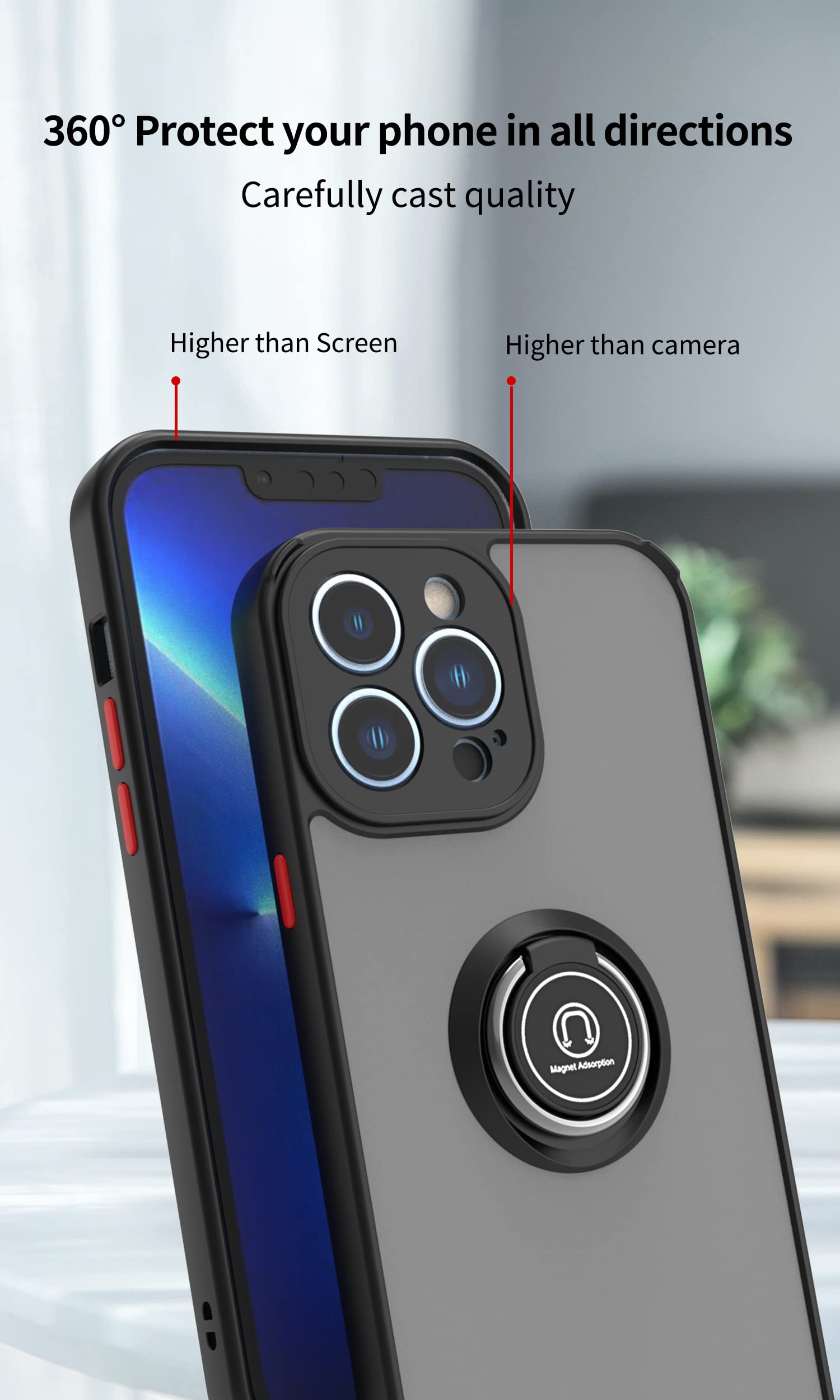 Cover Per Honor 70 Con Anello Rotante 360°: Custodia Antiurto In TPU Morbido - Verde Scuro