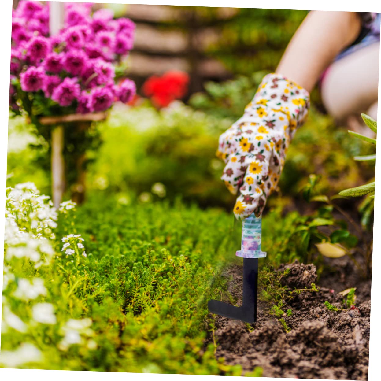 Set Attrezzi da Giardino 10 Pezzi Porpora in Abs e Acciaio Inox