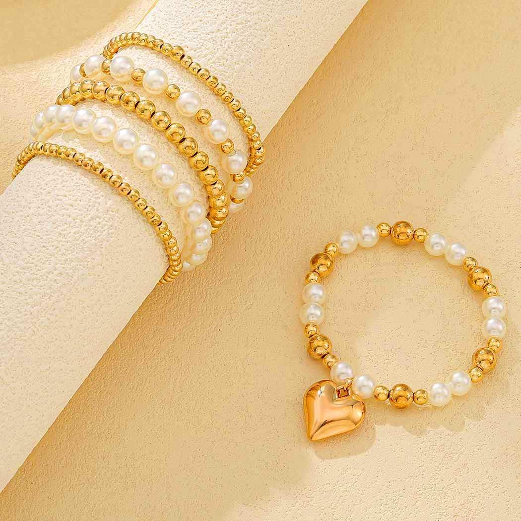 Latious Easter Stretch Bracelets Colorful Stackable Clay Beads Bracelet Bunny Egg Pendant Bracelets Set for Women - Image 2