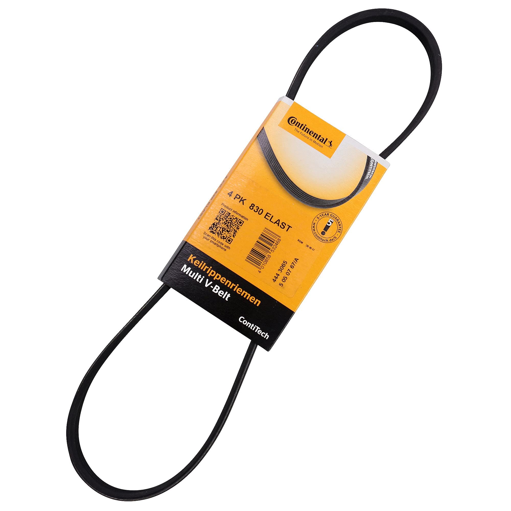 Fits CONTITECH 4 PK 830 ELAST V-Ribbed Belt DE stock