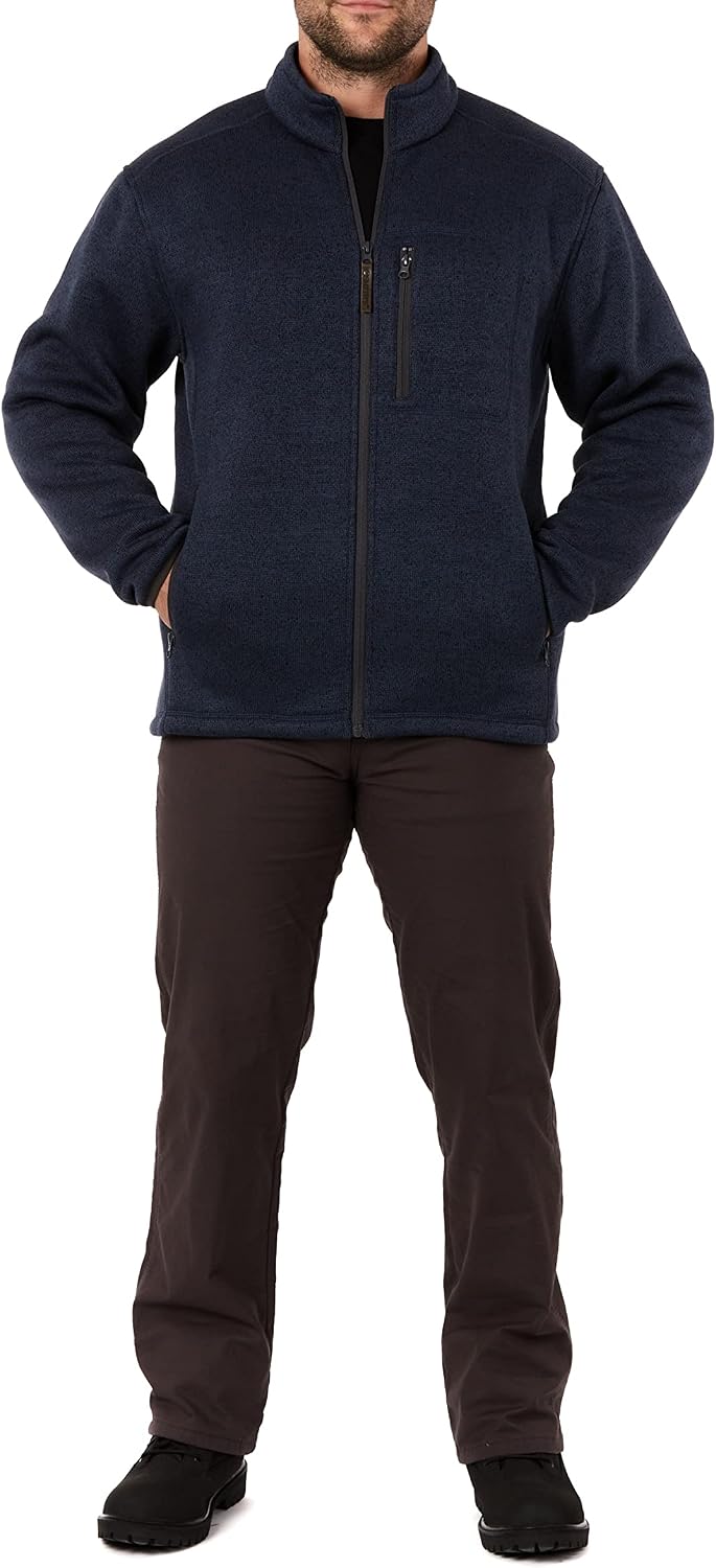 Smith's Workwear mens Sherpa Lined Sweater Fleece JacketJacket