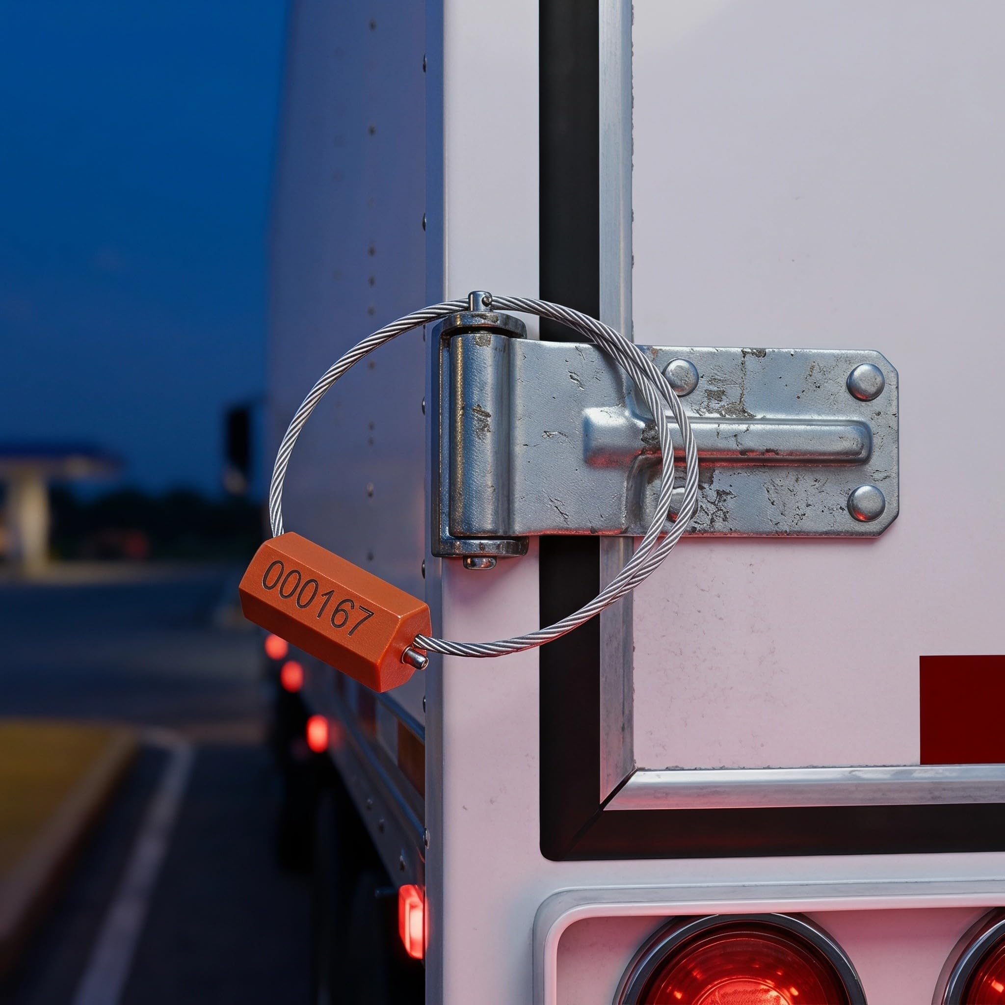 100 Pezzi Sigillo di Sicurezza Monouso per Spedizioni Filo D'acciaio Inox Numerato, Superficie Scrivibile, Design Compatto e Meccanismo di Bloccaggio Irreversibile per Container e