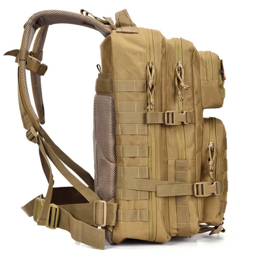 Zaino Tattico Militare 45L Tattico Molle Professionale Trekking Zaino Tasche Multiple in Nylon 600D ad Alta Capacità per Campeggio, Zaino di Assalto, Escursionismo, Patrol Camping