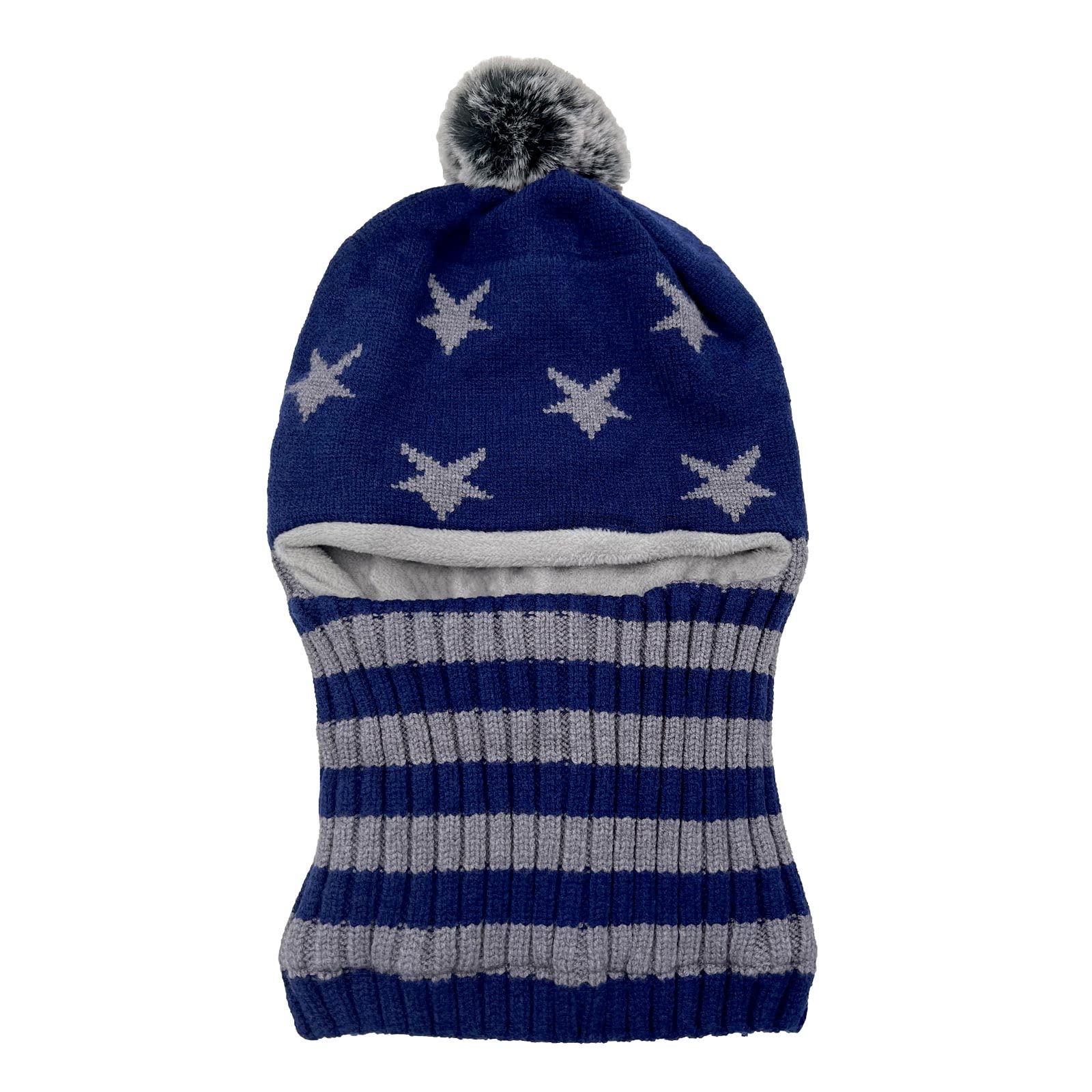 Kinder Schlupfmütze Schalmützen Sturmhaube Balaclava für Kinder ab 4 Jahre Fleece Wollmütze Strickmütze Wintermütze Jungen