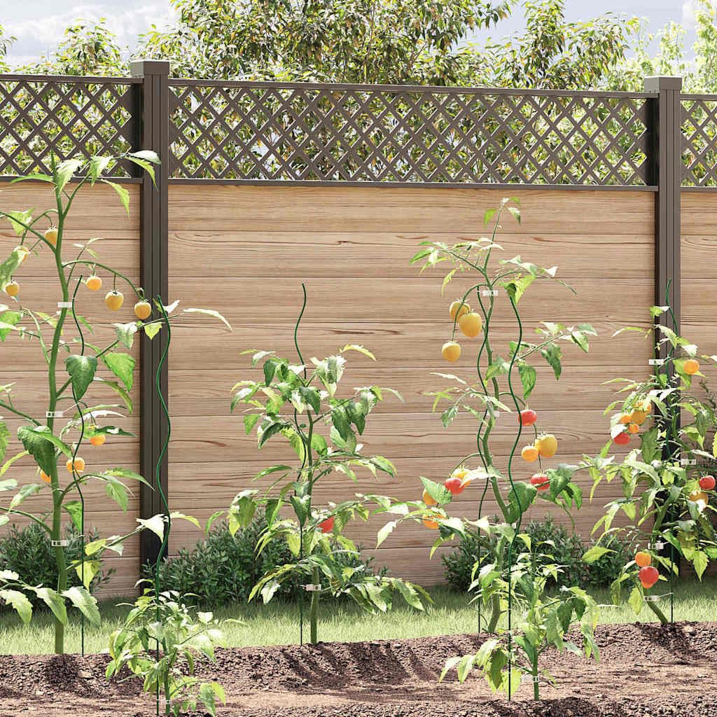 Soporte para plantas de acero verde, 110 x 0,6 x 0,6 cm, 5 unidades en espiral, soporte para tomates en jardín, balcón, bancal elevado para fijar y cultivar plantas trepadoras