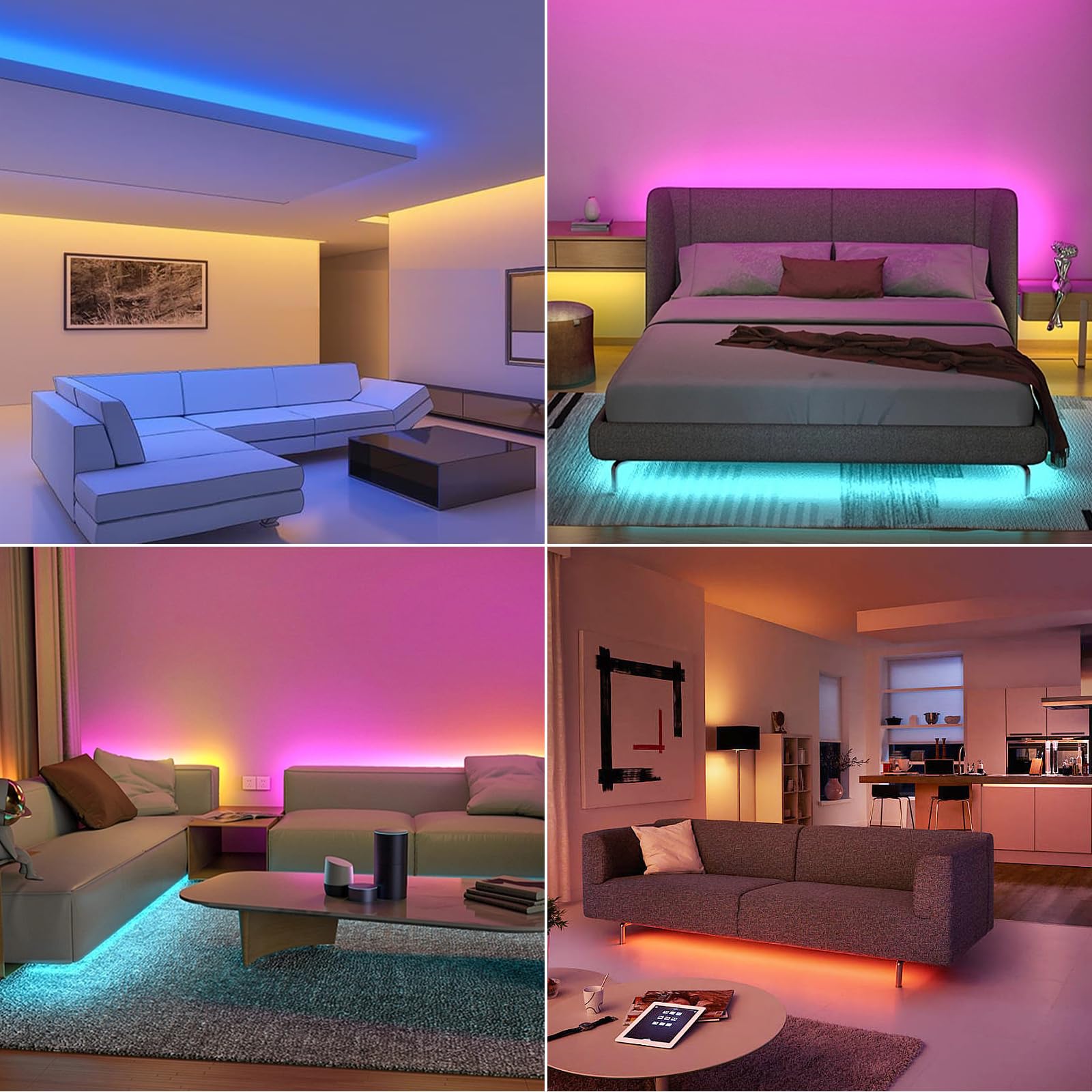 220V RGB tubo LED regulable [7m], 76 LED/m tira LED flexible impermeable de silicona recortable, SMD5050, diseño DIY, decoración para el hogar y tiendas