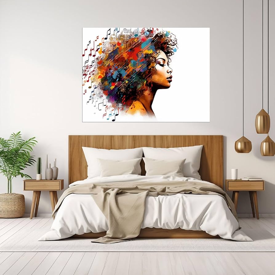 Amazon.co.jp: SHYAMIC 抽象的なカラフルな絵画, アフリカ系