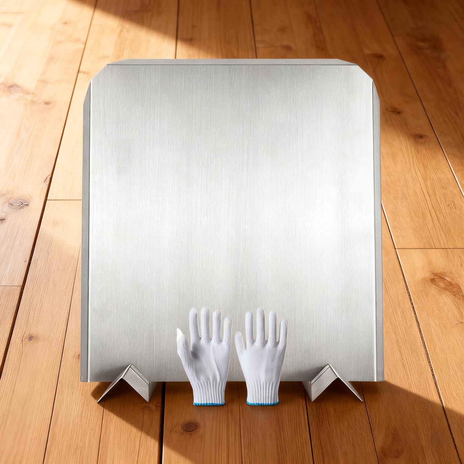 Placa reflectora de chimenea | Panel de metal con pies - Fireback de acero inoxidable para chimenea | para villa, sala de estar, comedor, estudio, cafetería, apartamento, casa de vacaciones