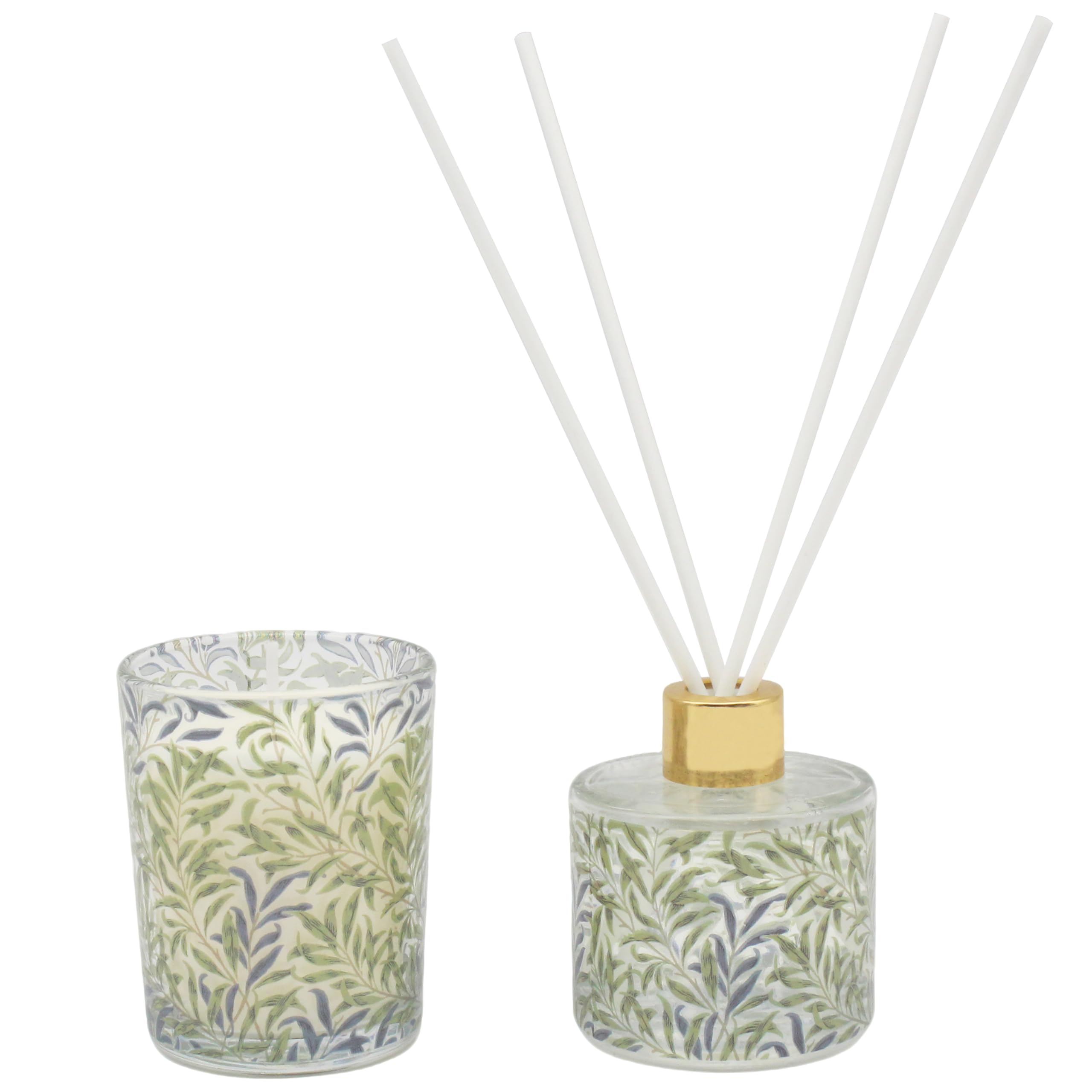 The Leonardo Collection Wm. Morris Willow Bough Candle & Reed Diffuser Set